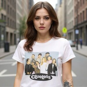 Hot Topic Clueless Cast Juniors White T-Shirt